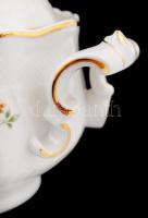 Hollóházi Erika mintás étkészlet és kávéskészlet, matricás, jelzett, hibátlan, étkészlet: 25 db, mok...