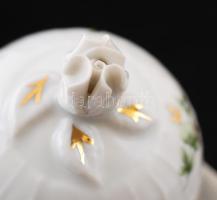 Hollóházi Erika mintás étkészlet és kávéskészlet, matricás, jelzett, hibátlan, étkészlet: 25 db, mok...