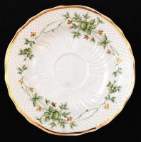 Hollóházi Erika mintás étkészlet és kávéskészlet, matricás, jelzett, hibátlan, étkészlet: 25 db, mok...