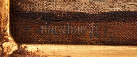 Szentgáli jelzéssel: Ötórai tea. Olaj,vászon, antik keretben, 40×50 cm