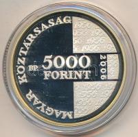 2006. 5000Ft Ag "1956-os forradalom 50. évfordulója" tanúsítvánnyal T:PP