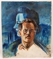 Szinte Gábor (1928-):Emlék. Olaj, farost, 54x48cm