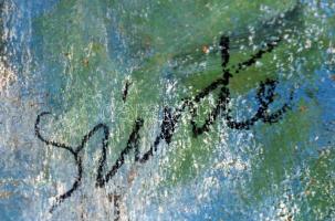 Szinte Gábor (1928-):Emlék. Olaj, farost, 54x48cm