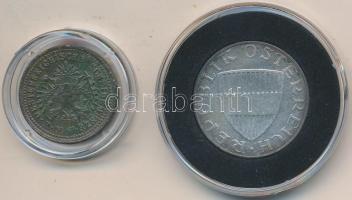 Ausztria 1851A 1Kr Br + 1957. 10Sch Ag T:2- patina
Austria 1851A 1 Kreuzer Br + 1957. 10 Schilling A...