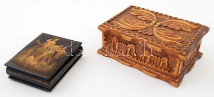 Fa dobozok, 2db, 7x18x13cm, 3x13x10cm