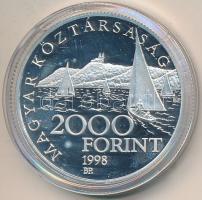 1998. 2000Ft Ag "Régi balatoni hajók II-Phoenix" tanúsítvánnyal T:PP ujjlenyomatos