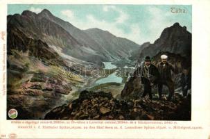 Tátra, Jégvölgyi-csúcs, Öt-tó, Lomniczi csúcs, Középorom; Feitzinger Ede 1902/12. 344. / mountain peaks, lake