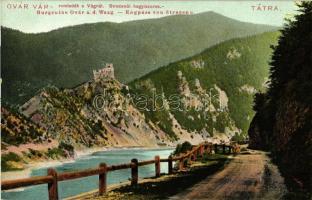 Tátra, Óvár vár, romladék a Vágnál, Strecsnói hegyi szoros; Feitzinger Ede No. 636. / castle, ruins, gorge (fl)