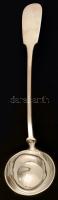 Ezüst, bécsi antik leves merőkanál, Ag, br.:211gr., jelzett, 32cm