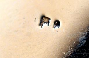 Ezüst, bécsi antik leves merőkanál, Ag, br.:211gr., jelzett, 32cm