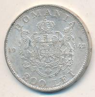 Románia 1942. 200L Ag T:2,2- Romania 1942. 200 Lei Ag C:XF,VF