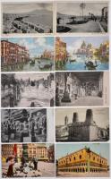 56 db RÉGI (benne 1-2 modern) olasz városképes lap, többnyire megíratlan lapok / 56 old (including 1-2 modern) Italian postcards, mainly unwritten postcards