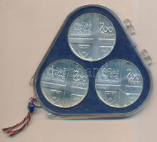 1977. 200Ft Ag 3xklf "Festők II. / Mányoki, Rippl-Rónai, Csontváry" sor, eredeti plombált ...