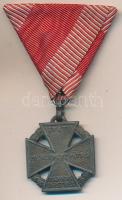 1916. "Károly - Csapatkereszt" cink kitüntetés mellszalaggal T:2 Hungary 1916. "Karl Troop Cross" zinc decoration with ribbon C:XF