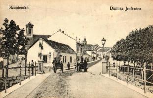 Szentendre - 3 db megíratlan városképes lap: vasút- és villamos állomás, Dumtsa Jenő utca