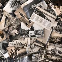 110 db MODERN fekete-fehér magyar városképes lap, vegyes minőségű / 110 modern black and white Hungarian postcards, mixed quality