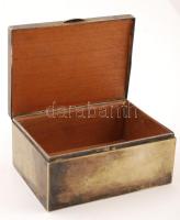 Antik szivardoboz huszár figurával, &quot;Regiments Rennen 1901&quot; felirattal, rezezett ó...