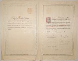 1924 Hubay Jenő és Moravcsik Géza zeneszerzők aláírása énaktanítói oklevélen