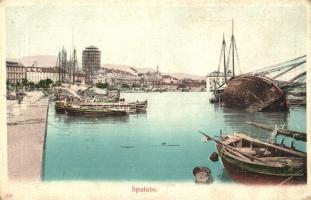 Split, Spalato; port, ships, overturned ship (EK)