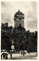 Rozsnyó, Rákóczi őrtorony, Kossuth szobor, Fuchs József kiadása / tower, statue