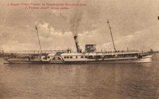 M. kir. Folyam- és Tengerhajózási Rt SS I. Ferencz József termes gőzöse; Klösz György és Fia / Hungarian steamship