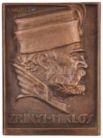 Solymári Valkó László (1909-1984) 1954. "Zrínyi Miklós" Br plakett (66,5x90,5mm) T:2
