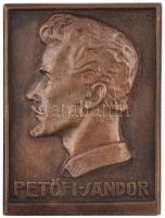 Solymári Valkó László (1909-1984) 1954. "Petőfi Sándor" Br plakett (66,5x90,5mm) T:2