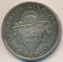 1938. 5P Ag "Szent István" T:2  Adamo P8.1