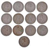 1930. 5P Ag "Horthy jobbra" (13x) T:3 Adamo P8