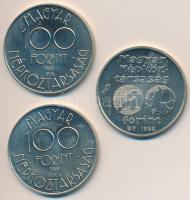 1988-1989. 100Ft Cu-Ni "Labdarúgó VB" (3xklf) T:BU