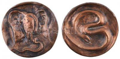 DN "Elefánt" + "Kígyó" Br plakettek (74-75mm) T:2