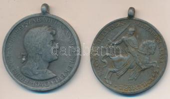1940. "Erdélyi Emlékérem" cink emlékérem mellszalag nélkül + 1941. "Délvidéki Emlékérem" cink emlékérem mellszalag nélkül T:2-