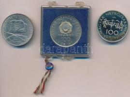 1980. 100Ft Ni "Szovjet-magyar közös űrrepülés" (2x) egyik eredeti plombált MNB tokban + 1...