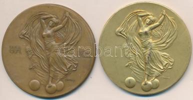 1935. "M.B.Sz. II. B. oszt. szabad-bajnokság I. díj 1935." aranyozott Br díjérem. Szign.:Márton F. (50mm) + 1941. "M.B.K. II. o. Háromfalas Bajn. III. 1941." Br díjérem. Szign.: Márton F. (50mm) T:2