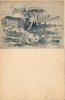 Friedrichshafen mit Hotel und Bahnhof