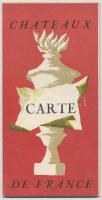 cca 1950 Chateaux Carte de France, útifüzet és térkép