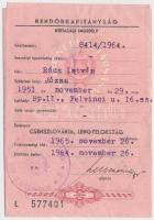 1964 Fényképes, kitöltött kiutazási engedély Csehszlovákia és Lengyelország területére