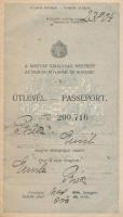 1922 Fényképes, kitöltött magyar útlevél