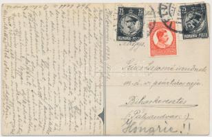 cca 1930 Kolozsvári festőnő alkotás közben, fotólap, 14×9 cm