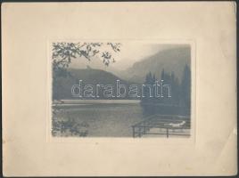 1937 Korabeli fotó: Csorba tó részlet,2db, az egyik ceruzás kihúzassál, 10x14cm