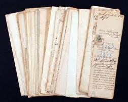 cca 1820-1940 Nagy okmány tétel: több, mint 100 db különféle okmány, több okmánybélyeggel