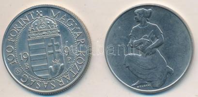 1981. 100Ft Ni "FAO" + 1991. 100Ft Cu-Ni "II. János Pál pápa látogatása" T:2,BU