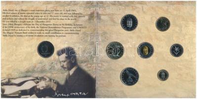 2005. 1Ft-100Ft 7klf db-os forgalmi sor + 10Ft "József Attila" dísztokos szettben, (2x) PP és BU kiadás T:PP,BU