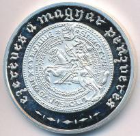 2001. 3000Ft Ag "Ezeréves a magyar pénzverés" eredeti dísztokban, tanúsítvánnyal T:PP ujjl...