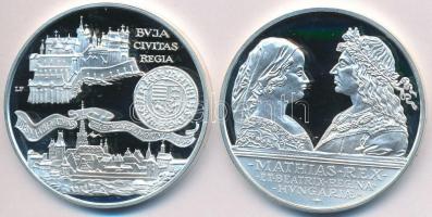 1990. 500Ft Ag + 500Ft Ag "Mátyás király" pár dísztokban, tanúsítvánnyal T:PP enyhe felüle...