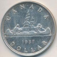 Kanada 1937. 1$ Ag "VI. György" T:2-
Canada 1937. 1 Dollar Ag "George VI" C:VF