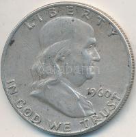 Amerikai Egyesült Államok 1960D 1/2$ Ag "Franklin" T:2- USA 1960D 1/2 Dollar Ag "Franklin" C:VF