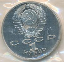 Szovjetunió 1989. 1R Cu-Ni "Lermontov születésének 175. évfordulója" laminálva T:PP  Soviet Union 1989. 1 Rouble Cu-Ni "175th Anniversary - Birth of M.Y. Lermontov" laminated C:PP