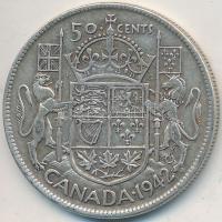 Kanada 1942. 50c Ag "VI. György" T:2,2- 
Canada 1942. 50 cents Ag "George VI" C:...