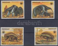 1985 WWF Paraguay állatai sor WWF-es értékei Mi 3854-3857